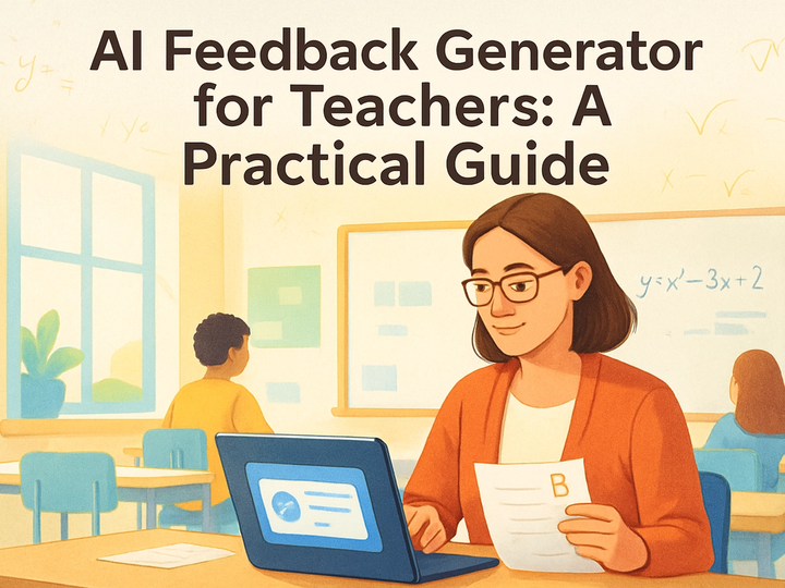 Editorial illustration for AI Feedback Generator for Teachers: A Practical Guide.