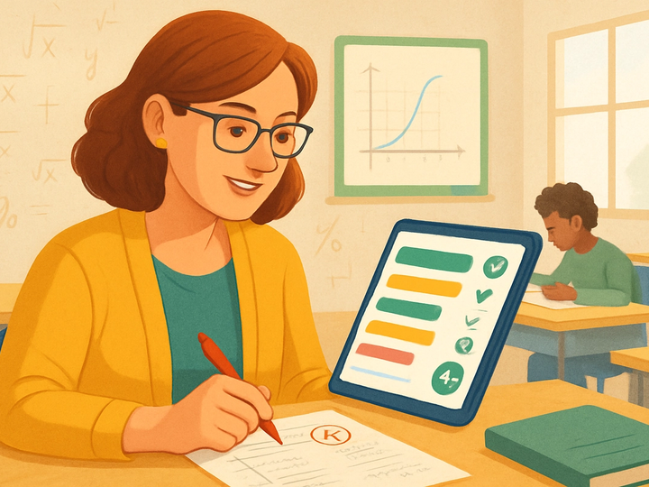 Editorial illustration for The Teacher’s Guide to Grading Apps: How to Choose, Implement, and Avoid Common Pitfalls.